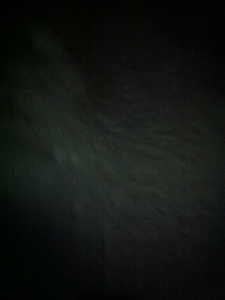 Hiking in the dark...the headlight made the snow to twinkle and dance as I hiked up the trail.