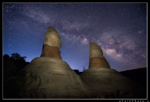 Milky Way above hoodoo's in Escalante Wilderness