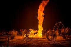 Fire tornado art installation 2019 Burning Man 