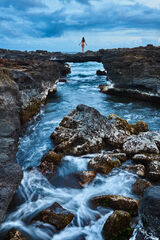 fine art landscape nude rocky coastline Kauai, Hawaii 