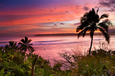Sunrise over Hanalei Bay on the north shore of Kauai, Hawaii 