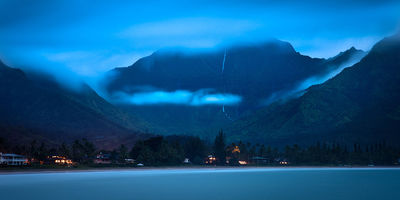 Kauai coastline and mountainscape photography in Hanalei, Kauai, Hawaii 