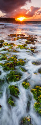 seaside photography at sunrise looking at Kauai coast at Maha'ulepu, Kauai, Hawaii
