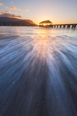 sunset pier Hanalei, Kaua'i, Hawai'i
